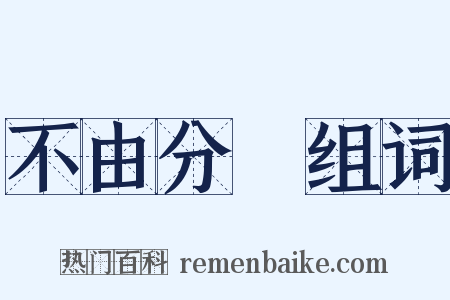 不由分說组词是什么意思的图片